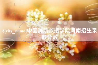 赤峰中国消防救援学院河南招生录取分数