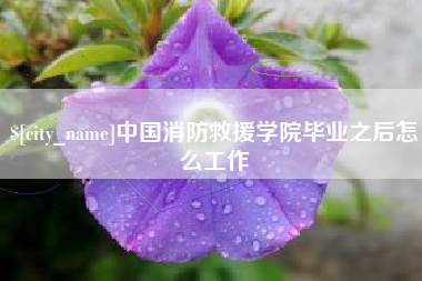 赤峰中国消防救援学院毕业之后怎么工作