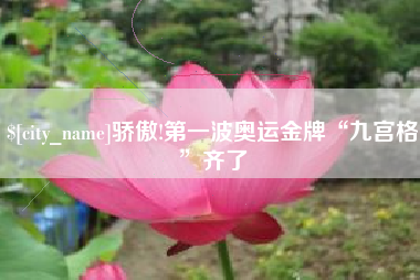 赤峰骄傲!第一波奥运金牌“九宫格”齐了