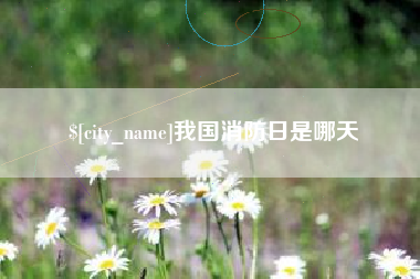 赤峰我国消防日是哪天