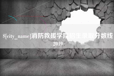 赤峰消防救援学院招生录取分数线2019