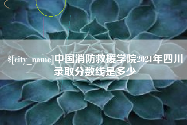 赤峰中国消防救援学院2021年四川录取分数线是多少