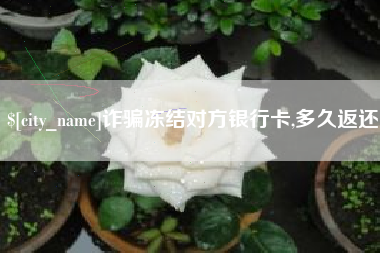 赤峰诈骗冻结对方银行卡,多久返还