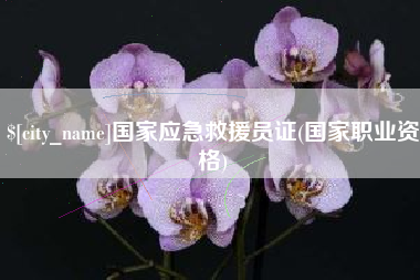 赤峰国家应急救援员证(国家职业资格)
