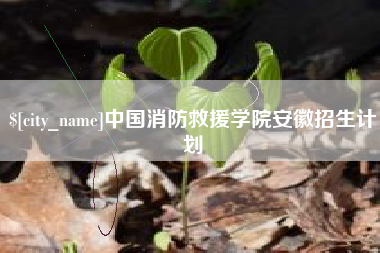 赤峰中国消防救援学院安徽招生计划