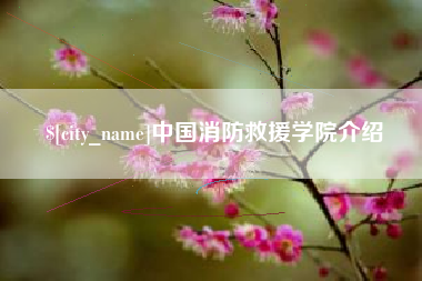 赤峰中国消防救援学院介绍