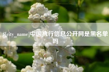 赤峰中国执行信息公开网是黑名单吗
