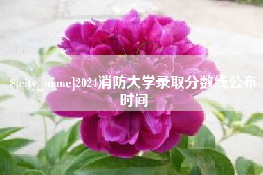 赤峰2024消防大学录取分数线公布时间