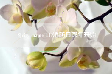 赤峰119消防日哪年开始
