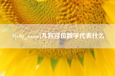 赤峰九宫宫位数字代表什么