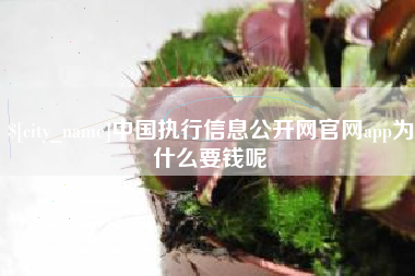 赤峰中国执行信息公开网官网app为什么要钱呢