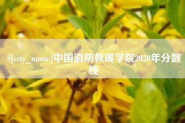 赤峰中国消防救援学院2020年分数线