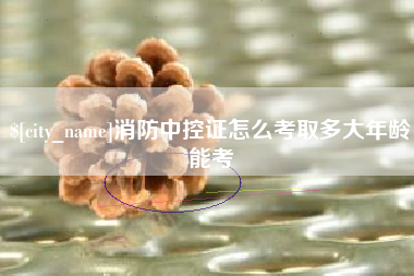 赤峰消防中控证怎么考取多大年龄能考